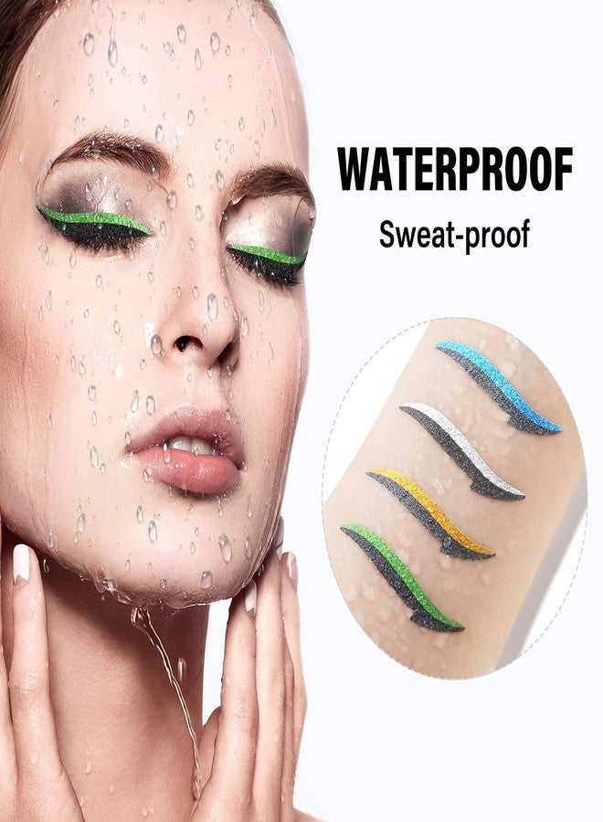 GEUUFEA Glitter Eye Line Strips - Adhesive, Instant, Waterproof Makeup Stickers for Eyes Dress Up - Image 2